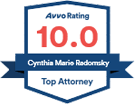 Avvo Rating 10.0 Cynthia Marie Radomsky | Top Attorney